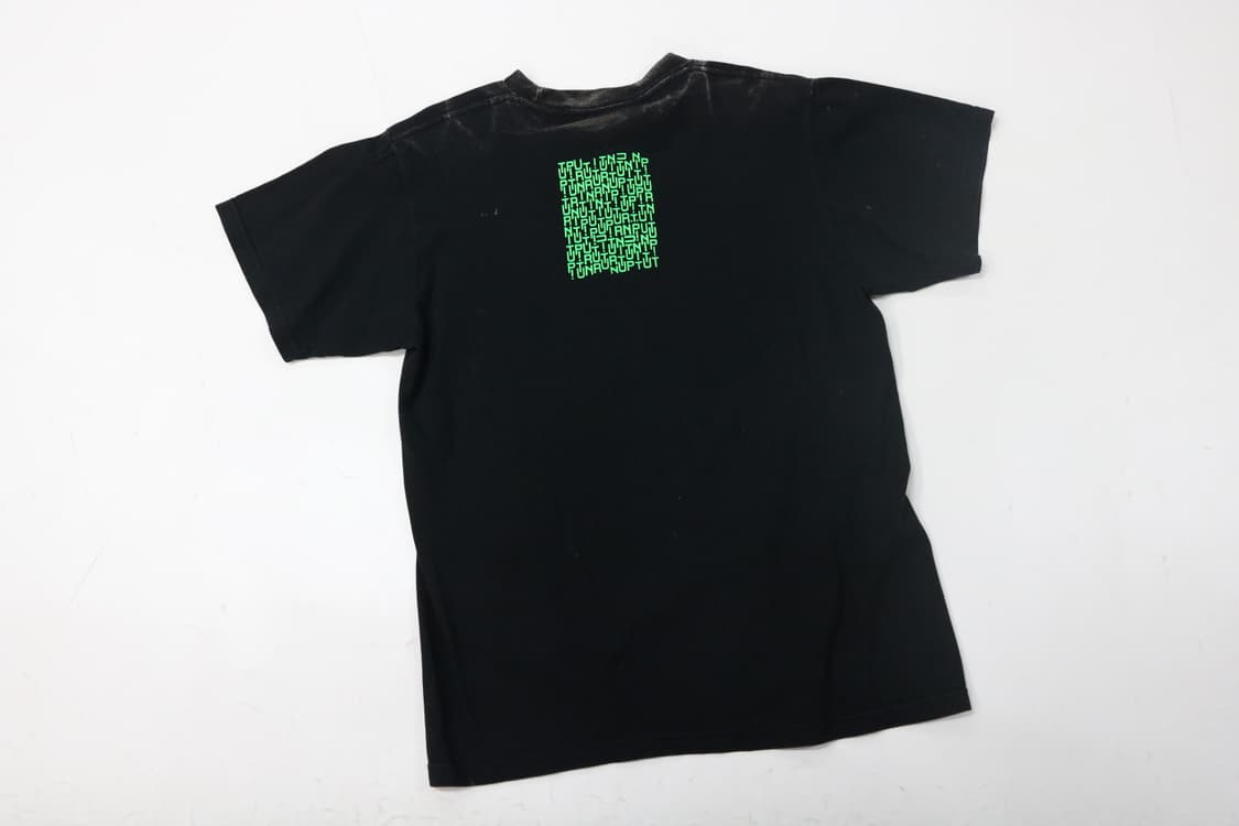 SOFFE 90s 빈티지 네온 픽셀 그래픽 블랙 티셔츠 L 상품이미지8