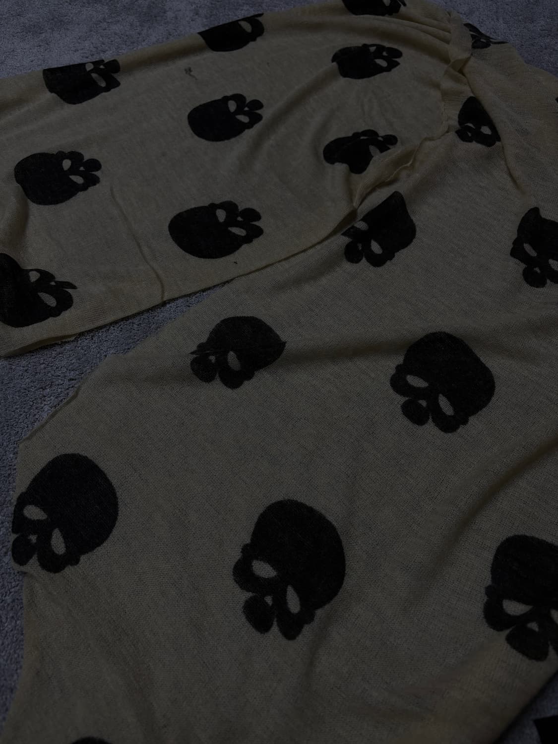 Vintage v-kei punk skull scarf 상품이미지2