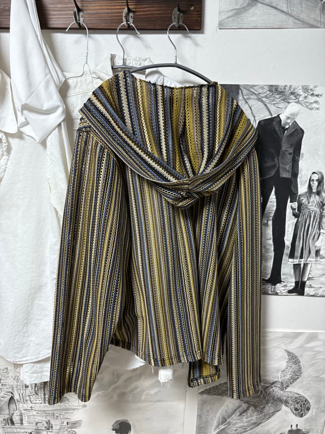 labros 그물 후드 집업 상품이미지2