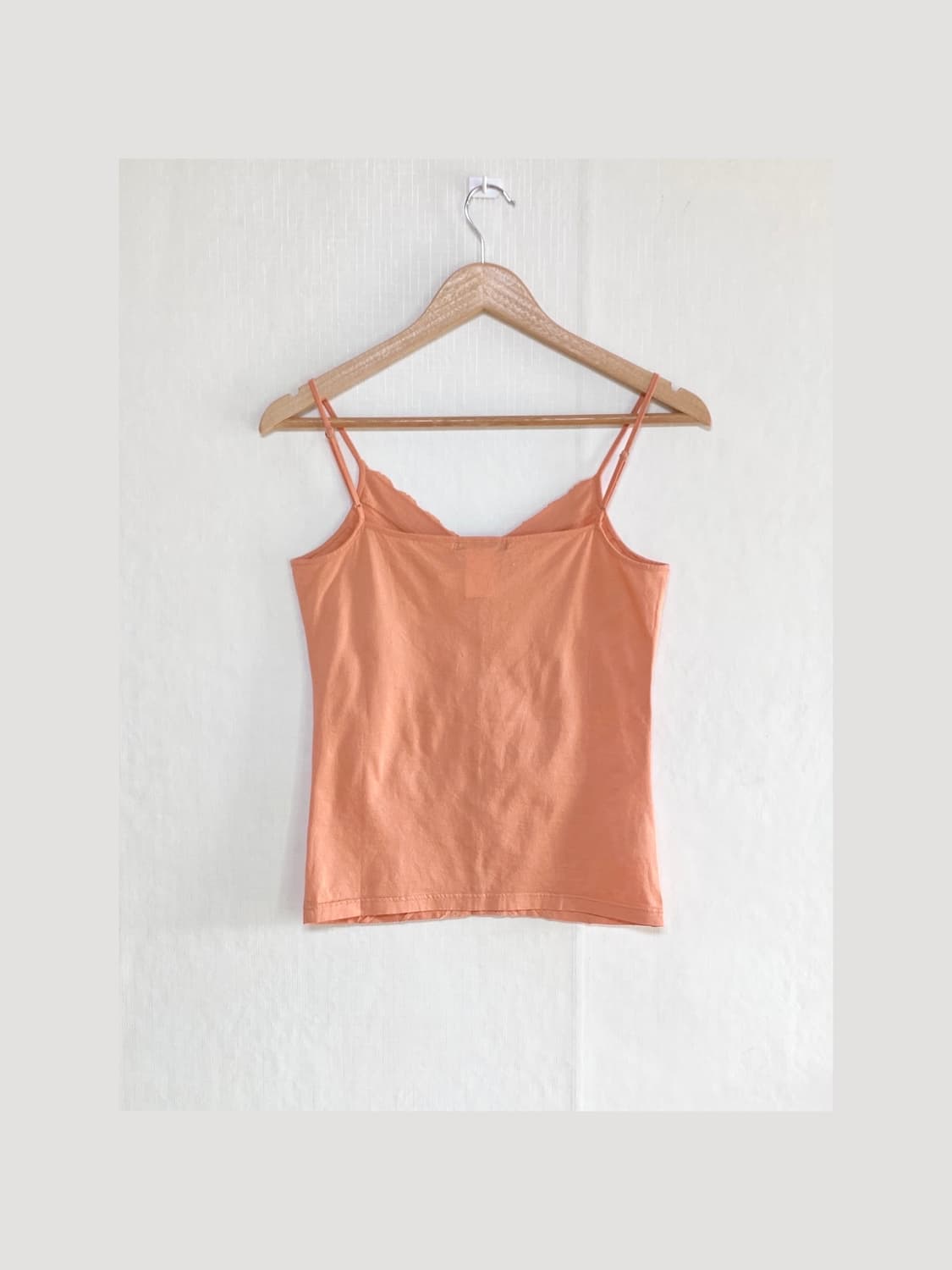 Peach Cotton Lace V-Neck Tank 상품이미지2