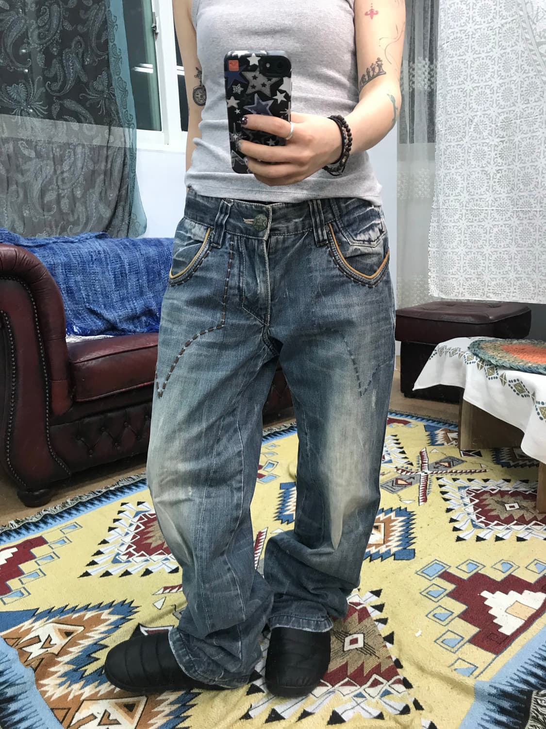 SHANE JEANS 빈티지 스티치 데님팬츠 (Z1011) 상품이미지1