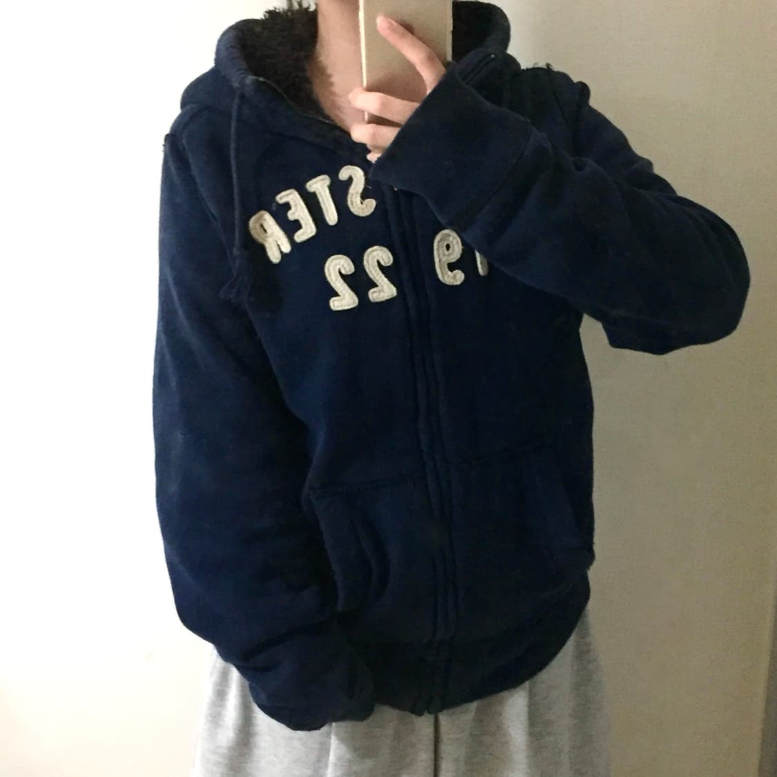 홀리스터 Hollister 1922 보아털 울프죠 후드집업 상품이미지3