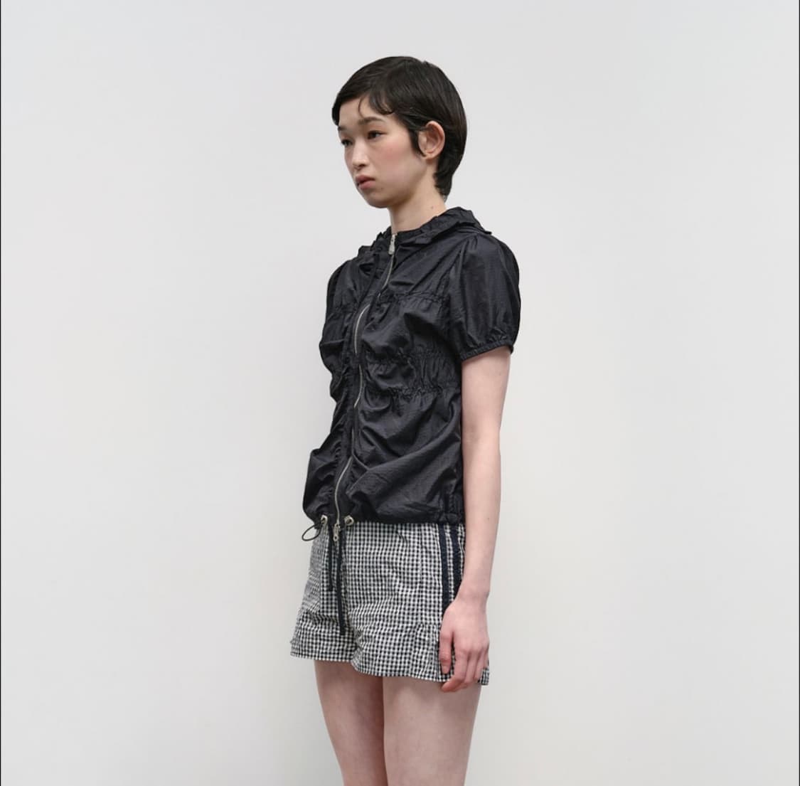 타입서비스 ruffled shirring windbreaker 블랙 상품이미지3