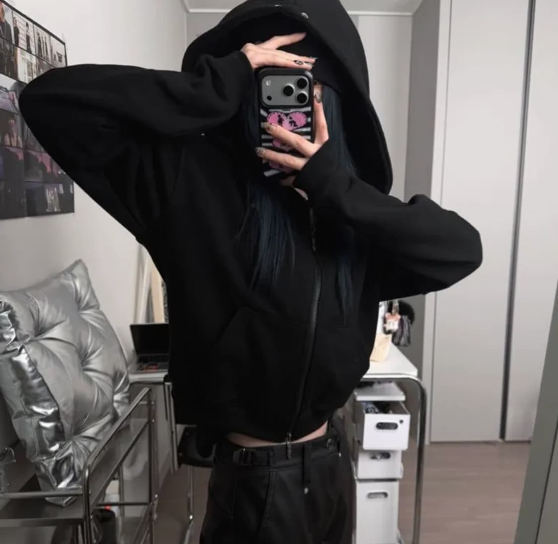 탄산 마그네슘 설라노x탄산 사이드 포켓 후드집업 상품이미지2