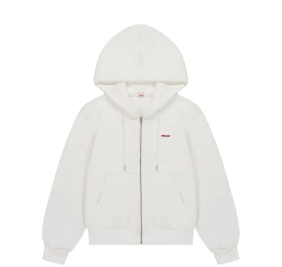 오모모 후드집업 화이트 상품이미지1