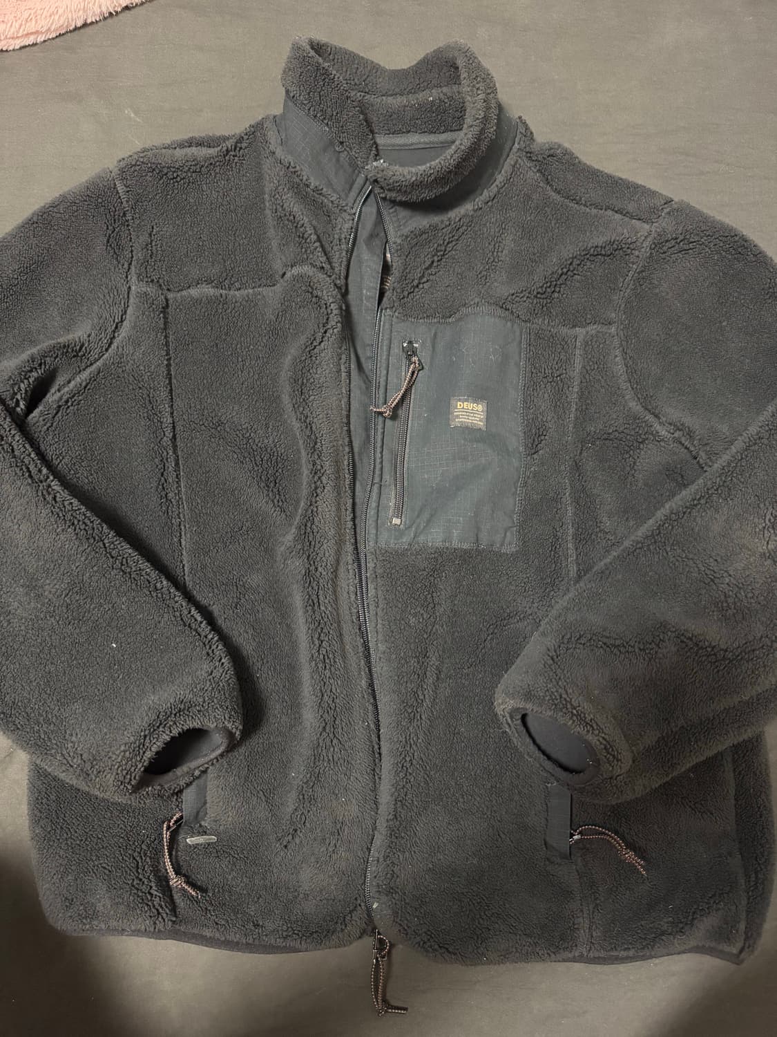 정품5회착용 데우스 엑스마키나 후리스 플리스 자켓 XL 블랙 상품이미지1