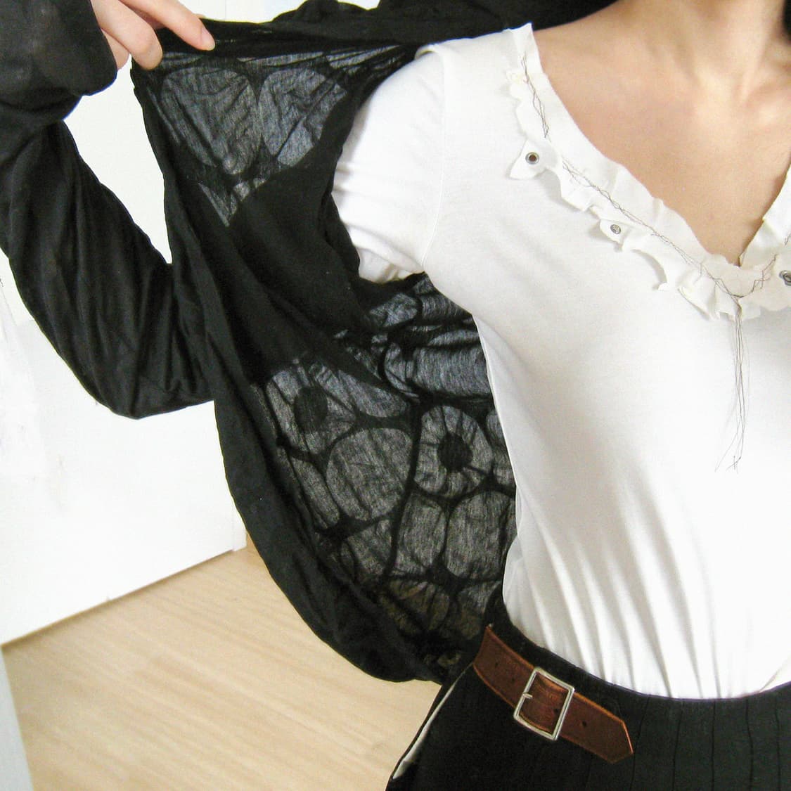 요지야마모토 물방울 가디건 *rare  상품이미지4