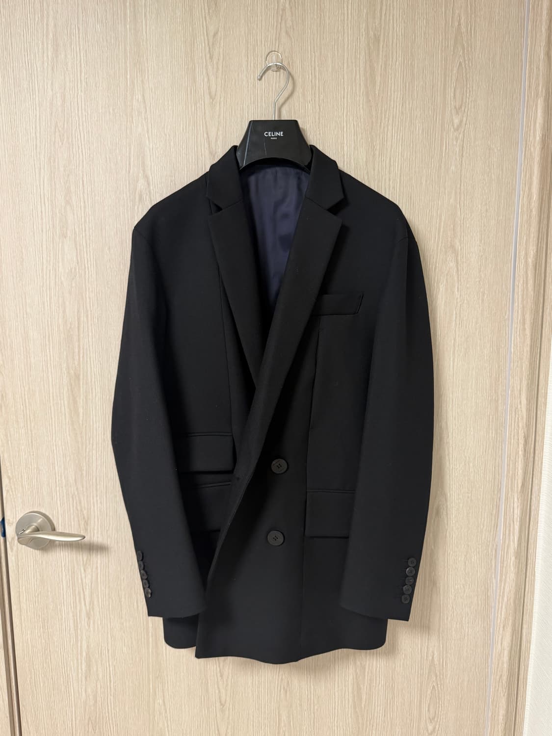 우영미 20ss 블랙 루즈핏 더블 자켓 46 상품이미지2