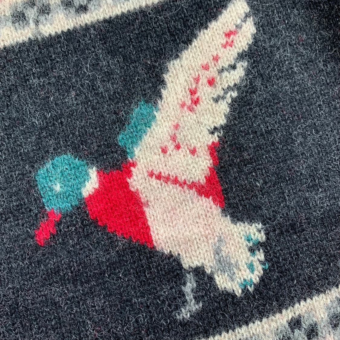 80s 울리치 청둥오리 패턴 빈티지 울 니트  상품이미지3