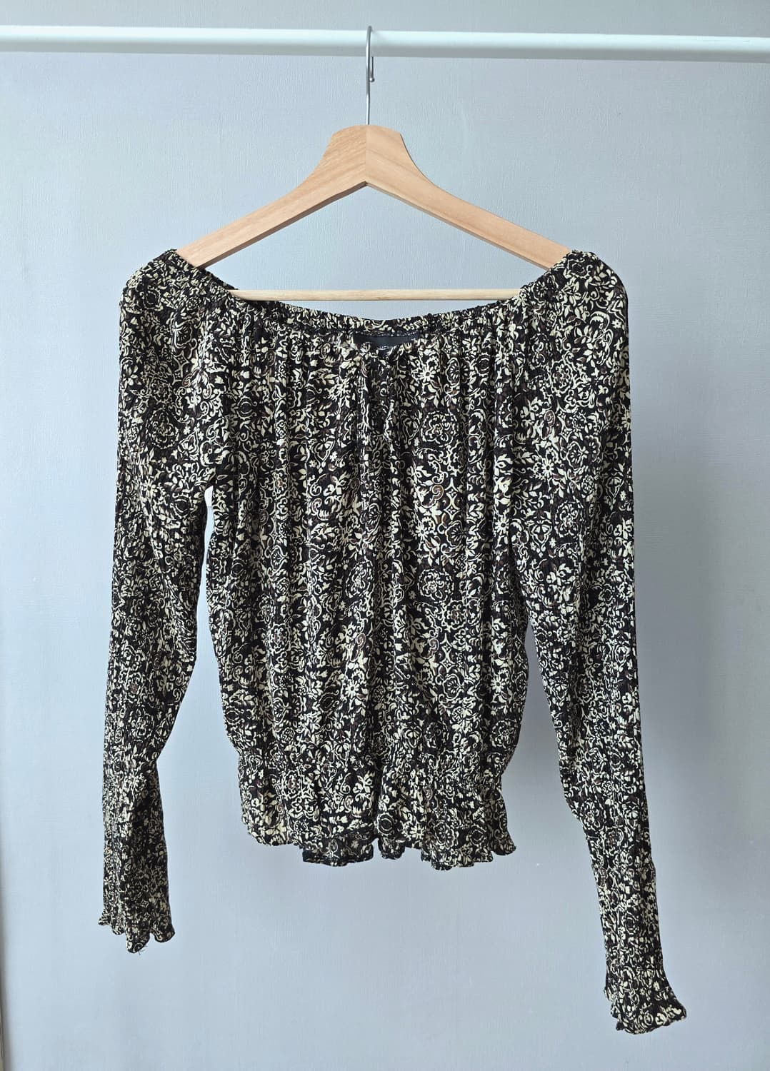 vintage H&M Hennes 플로럴 블라우스 (38) 상품이미지1