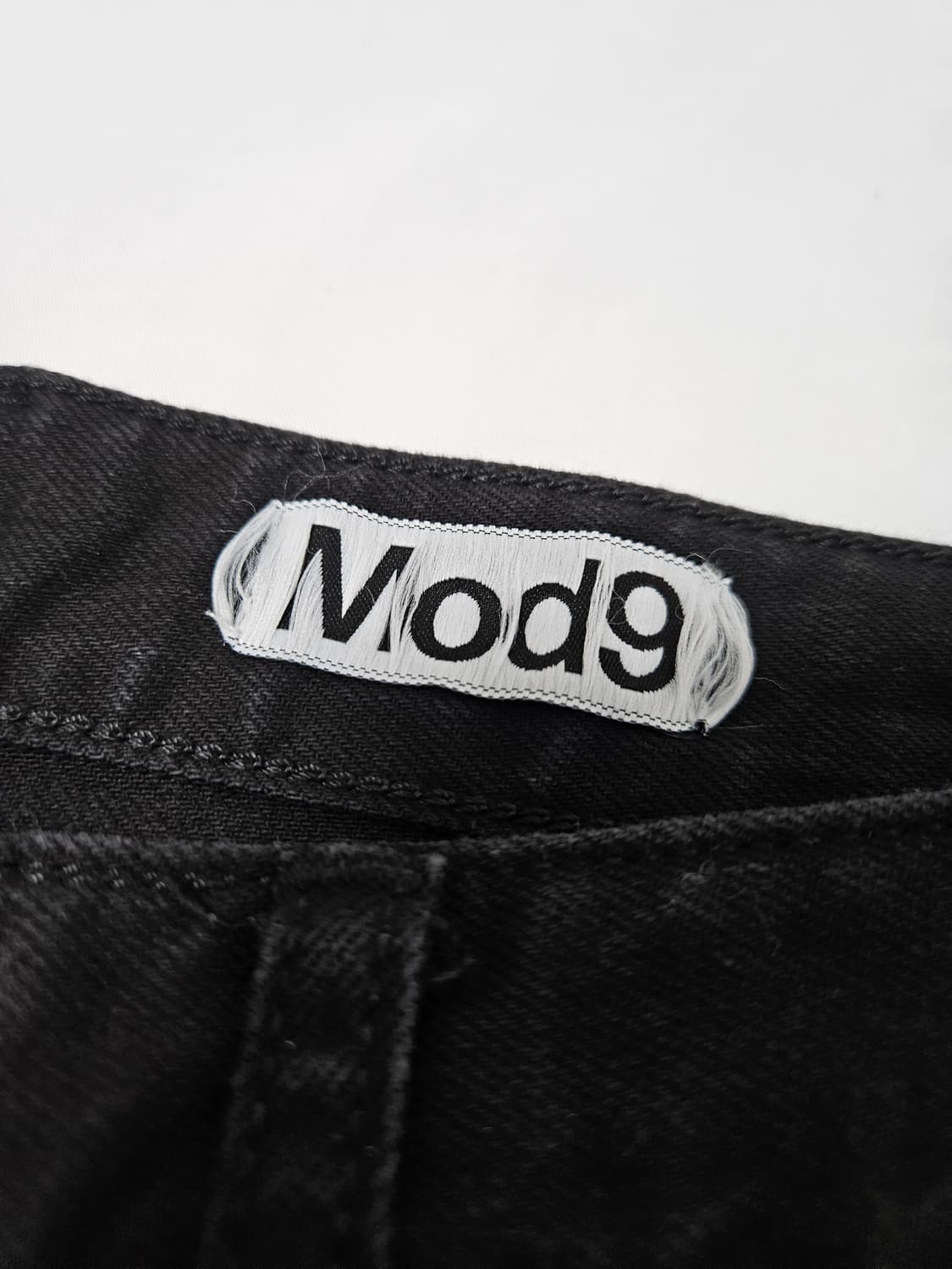 모드나인 MOD9 엔젤크로우 패치 데님팬츠 흑청 청바지 31 상품이미지3