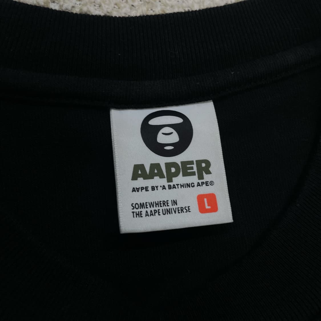 에이프 Aape x 카시나 반팔 티셔츠 블랙 상품이미지4