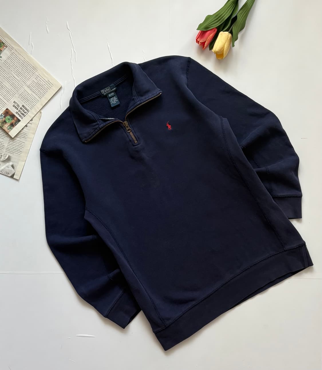 Polo 폴로랄프로렌 네이비 하프 집업 상품이미지1