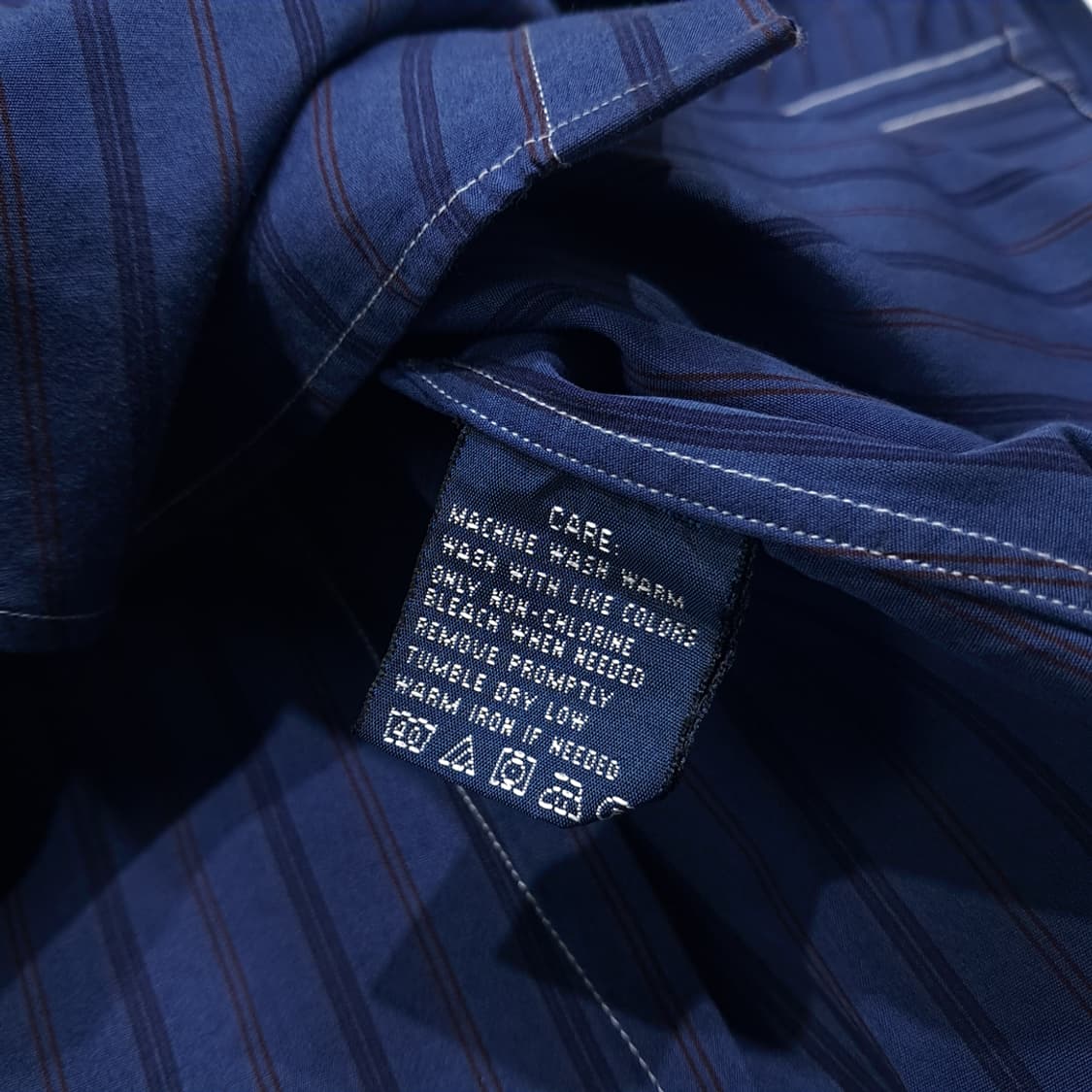 CK124 M 폴로 슬림핏 로얄네이비 스트라이프 셔츠 남방 상품이미지5