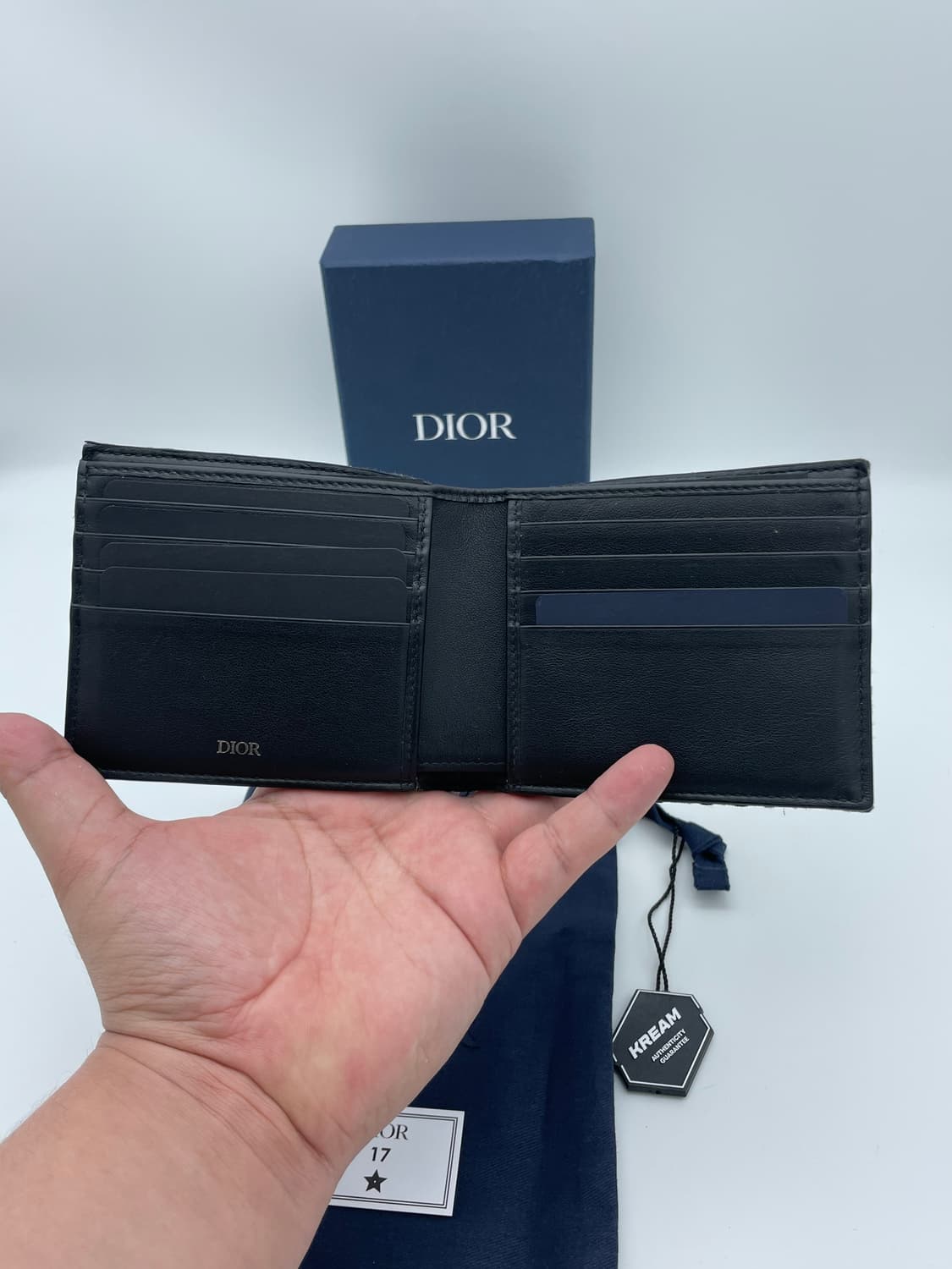 [ 풀구성 / 새상품급 ] 정품 디올 오블리크 반지갑 베이지 상품이미지5