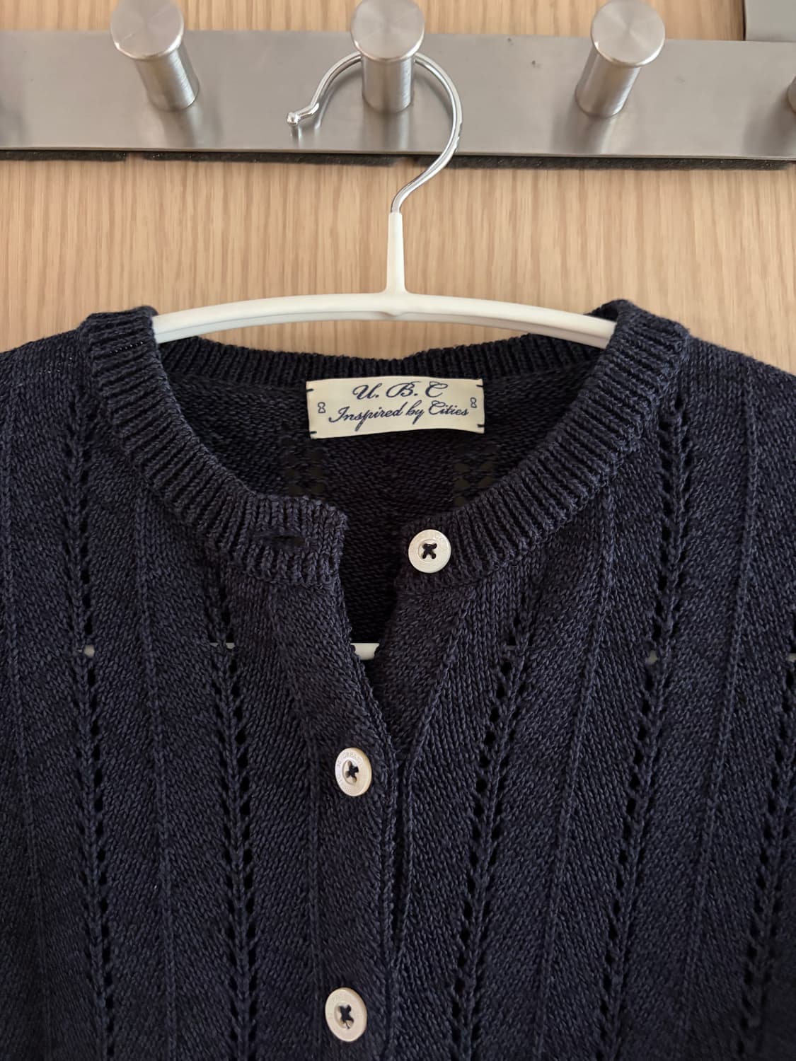 urbanic30 skashi punching cardigan navy 상품이미지2