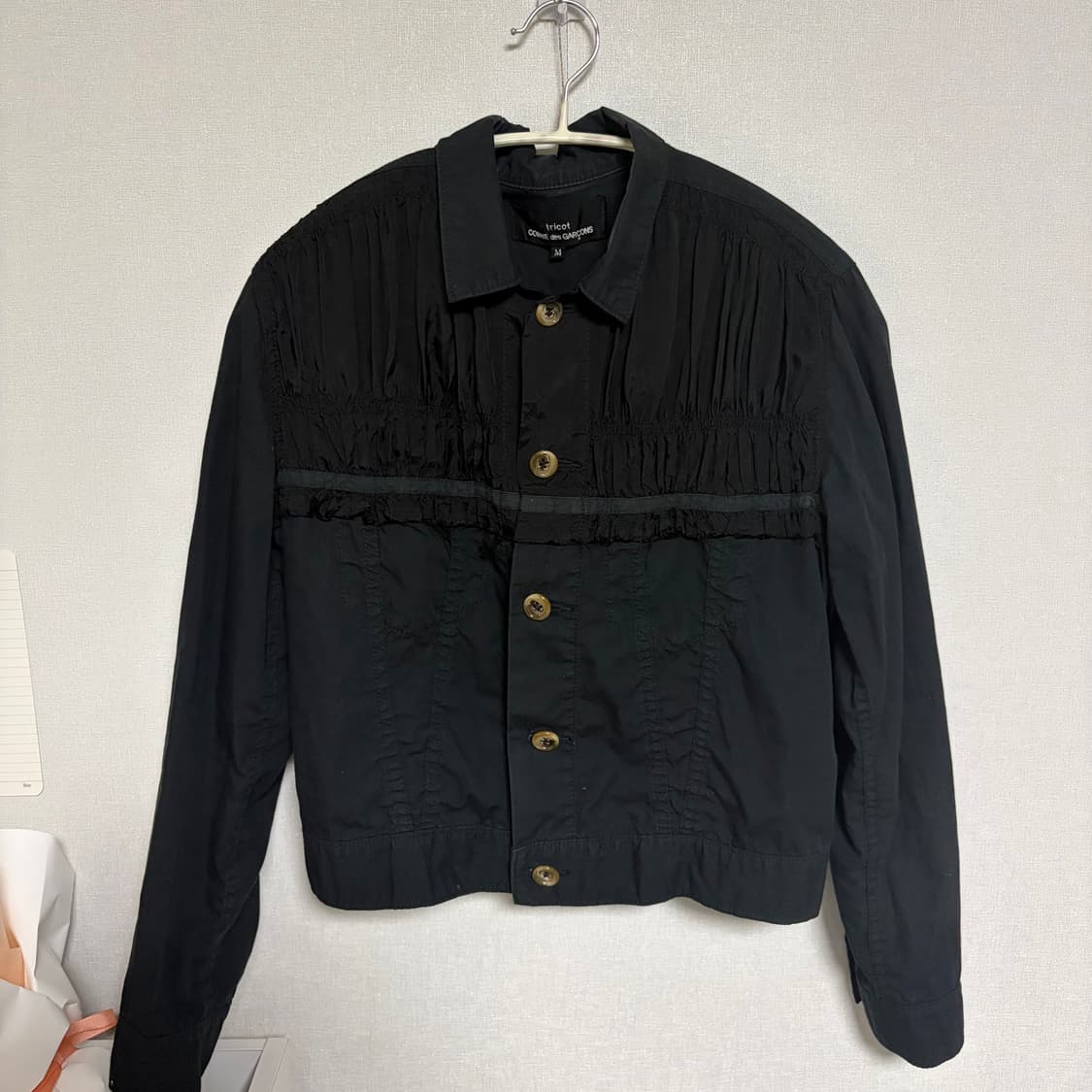 꼼데가르송 셔링 개더 재킷 상품이미지1