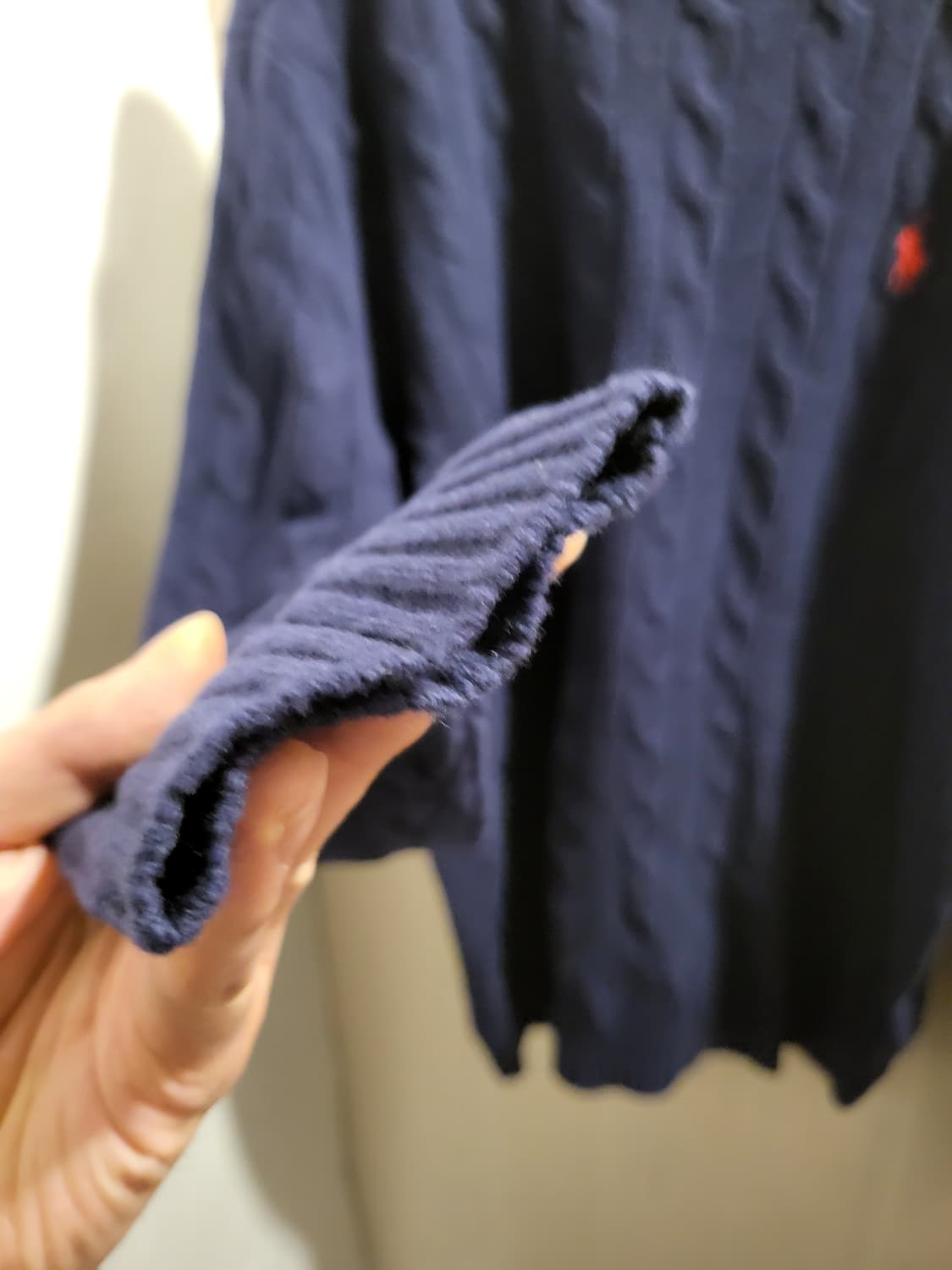 폴로 랄프로렌 네이비 케이블 니트 m 상품이미지3