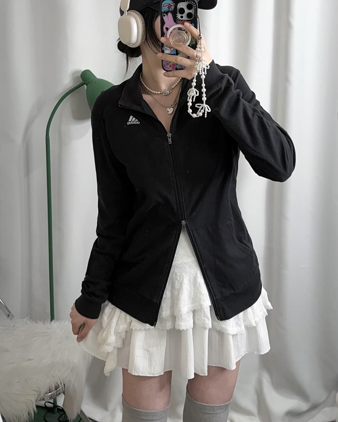 아디다스 블랙 투웨이 집업 져지 상품이미지3