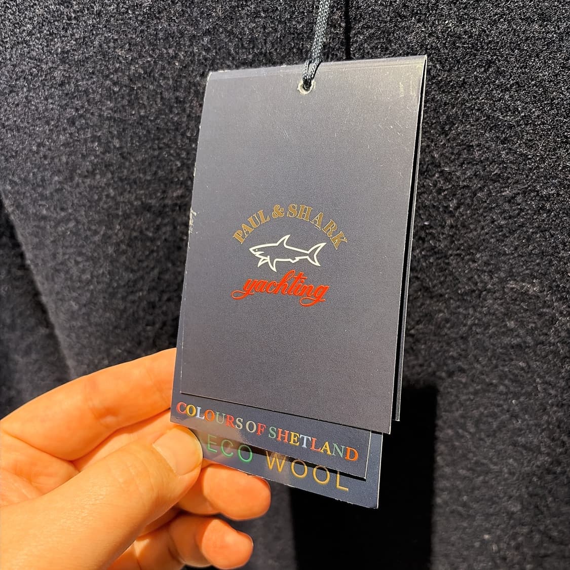 (정품/새상품) 폴앤샤크 남성 네이비 슬리브 와펜 울 니트 상품이미지4