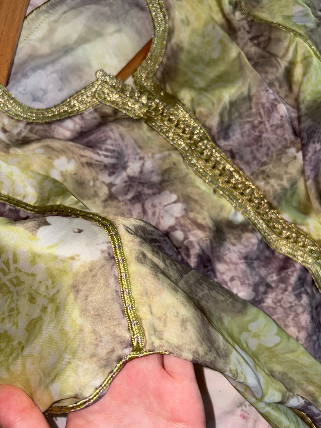 모로코 100% Silk , 2001년에 마라케시 수제 카프탄 드레스  상품이미지8