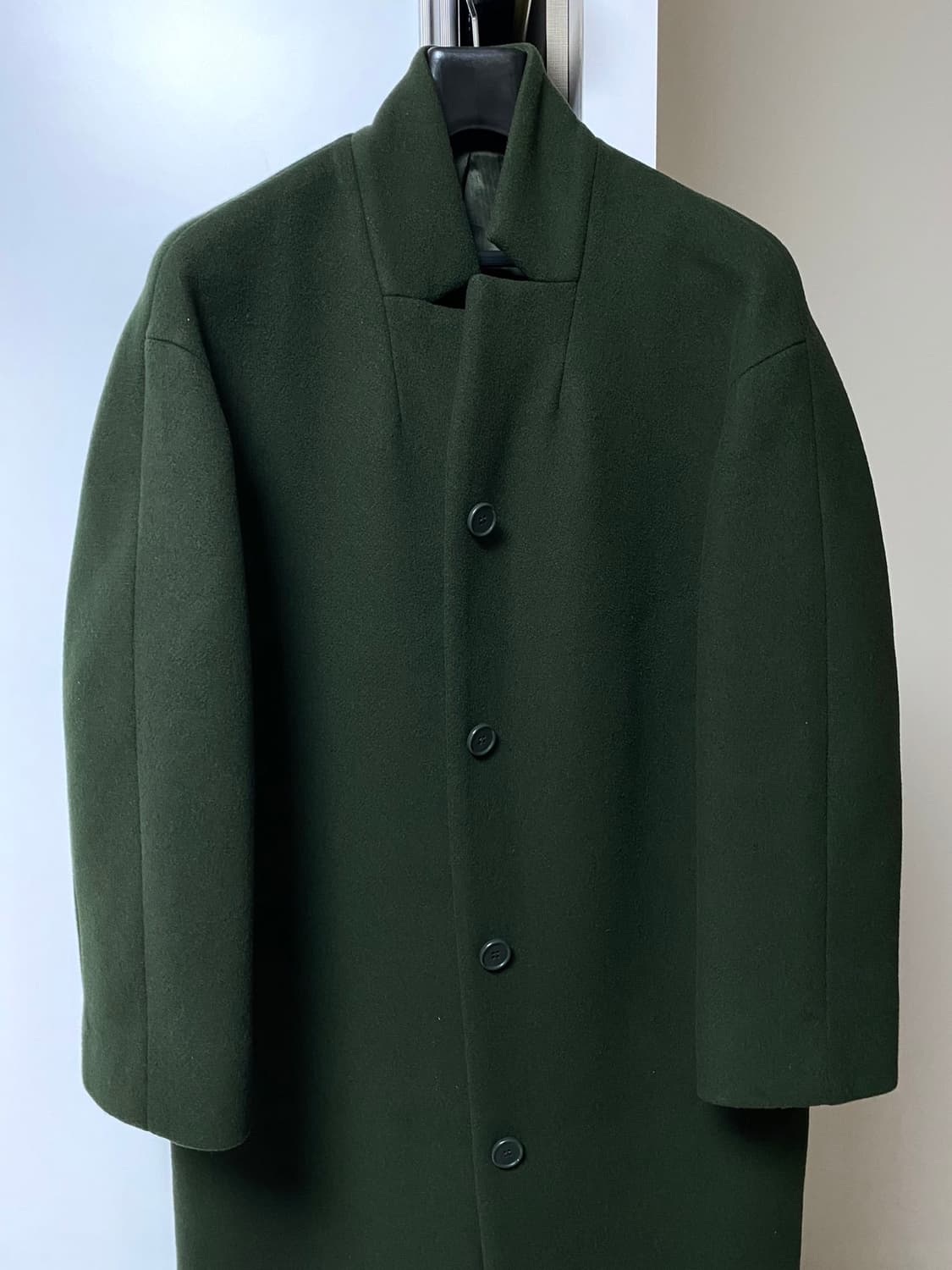 코스 넥리스 그린 울 코트 상품이미지3