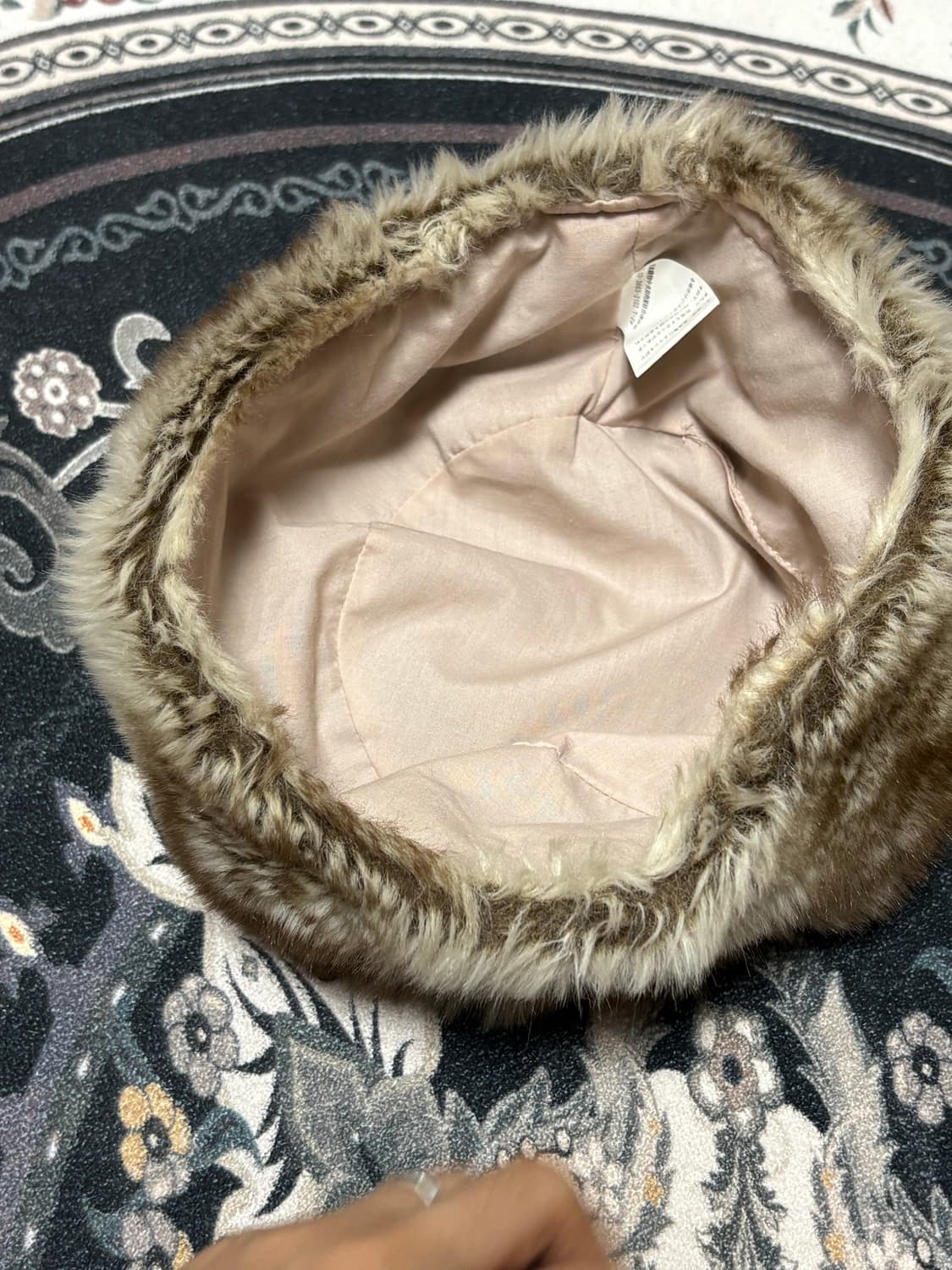 일본 빈티지 japanese vintage 라운드 퍼 햇 털모자 상품이미지2