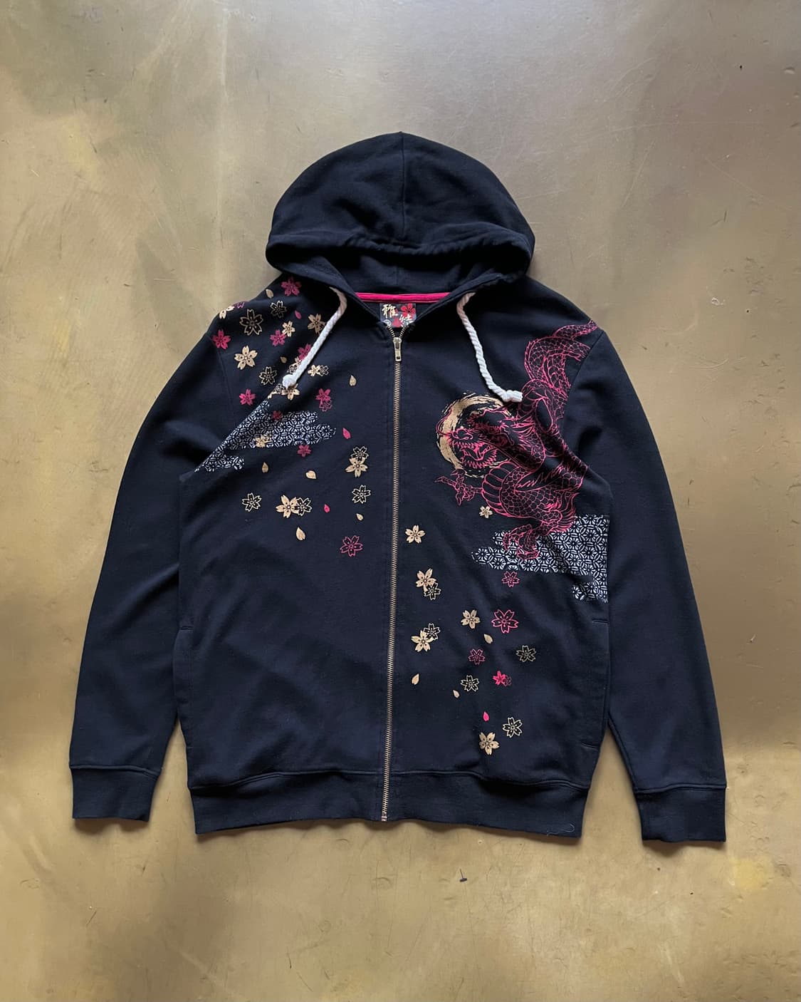 90-00s Miyabi Musubi Oriental Hood Zipup 상품이미지4