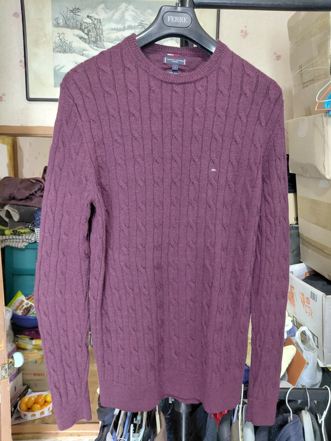 [타미힐피거]럭셔리울 케이블 니트 L(105) 상품이미지10