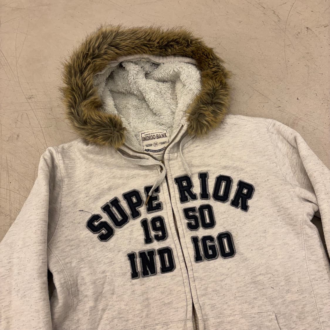 인디고뱅크 퍼 후드집업 상품이미지2