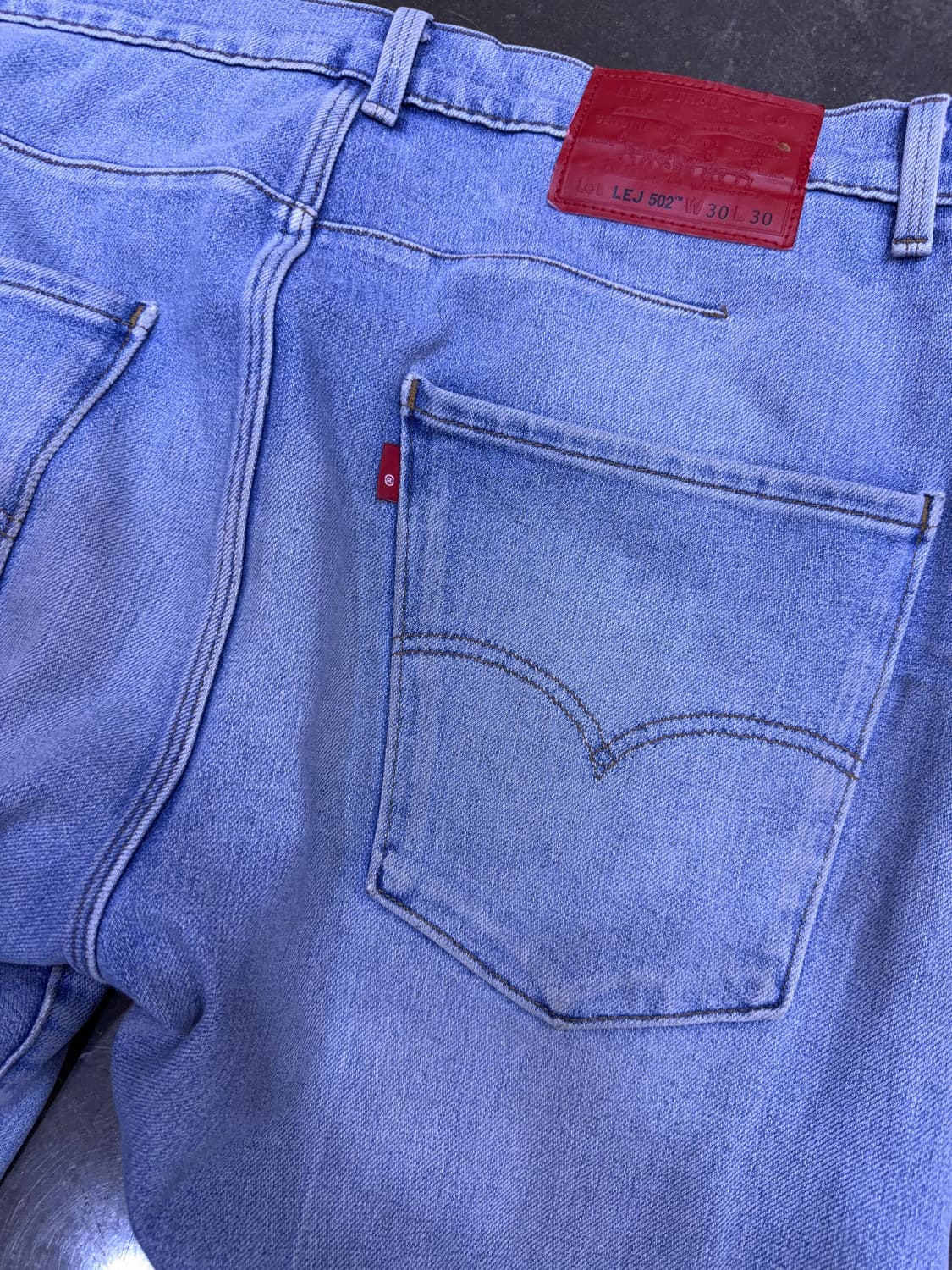 리바이스 502 엔지니어드진 연청 워싱 데님팬츠 30 상품이미지8