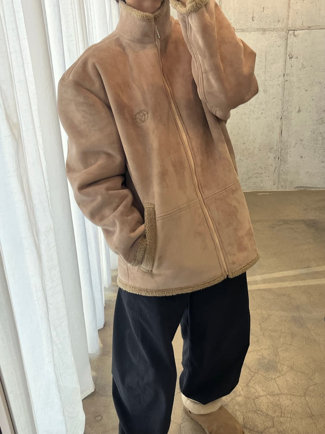 GREEN CLUBS x SNOOPY 스누피 시어링자켓 브라운 상품이미지3