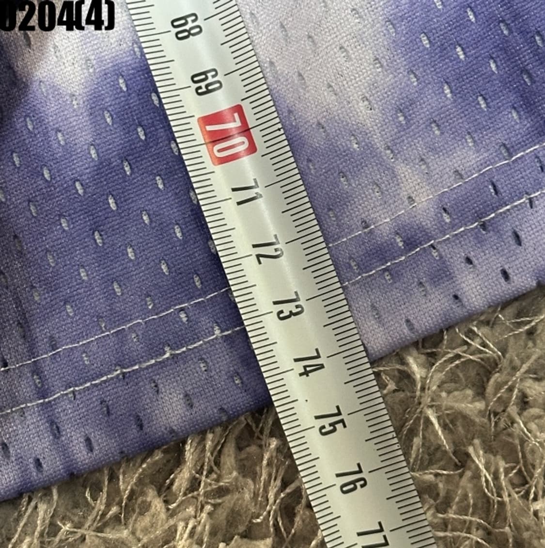 [L] 스컬프터 그래픽 타이다이 메쉬 퍼플 반팔 티셔츠 0204(4) 상품이미지7