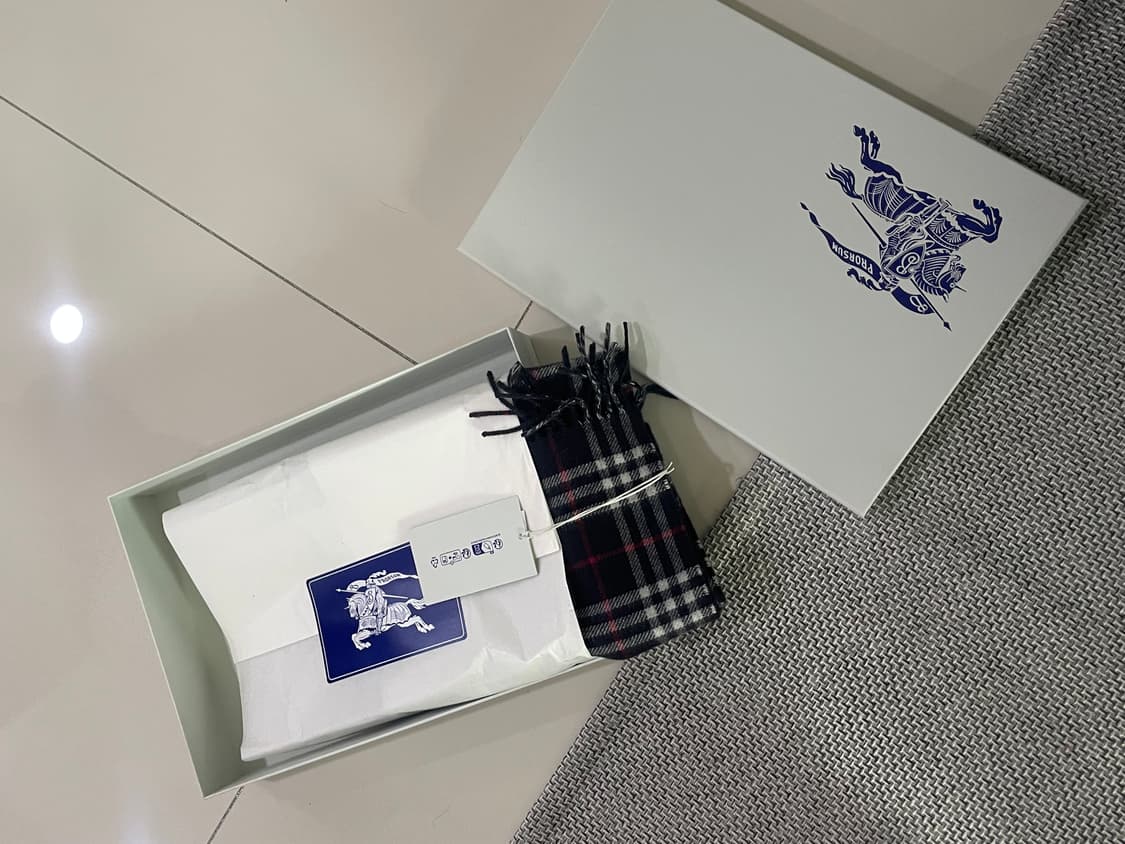 버버리 체크 머플러 풀세트 (택, 박스 O) 상품이미지2