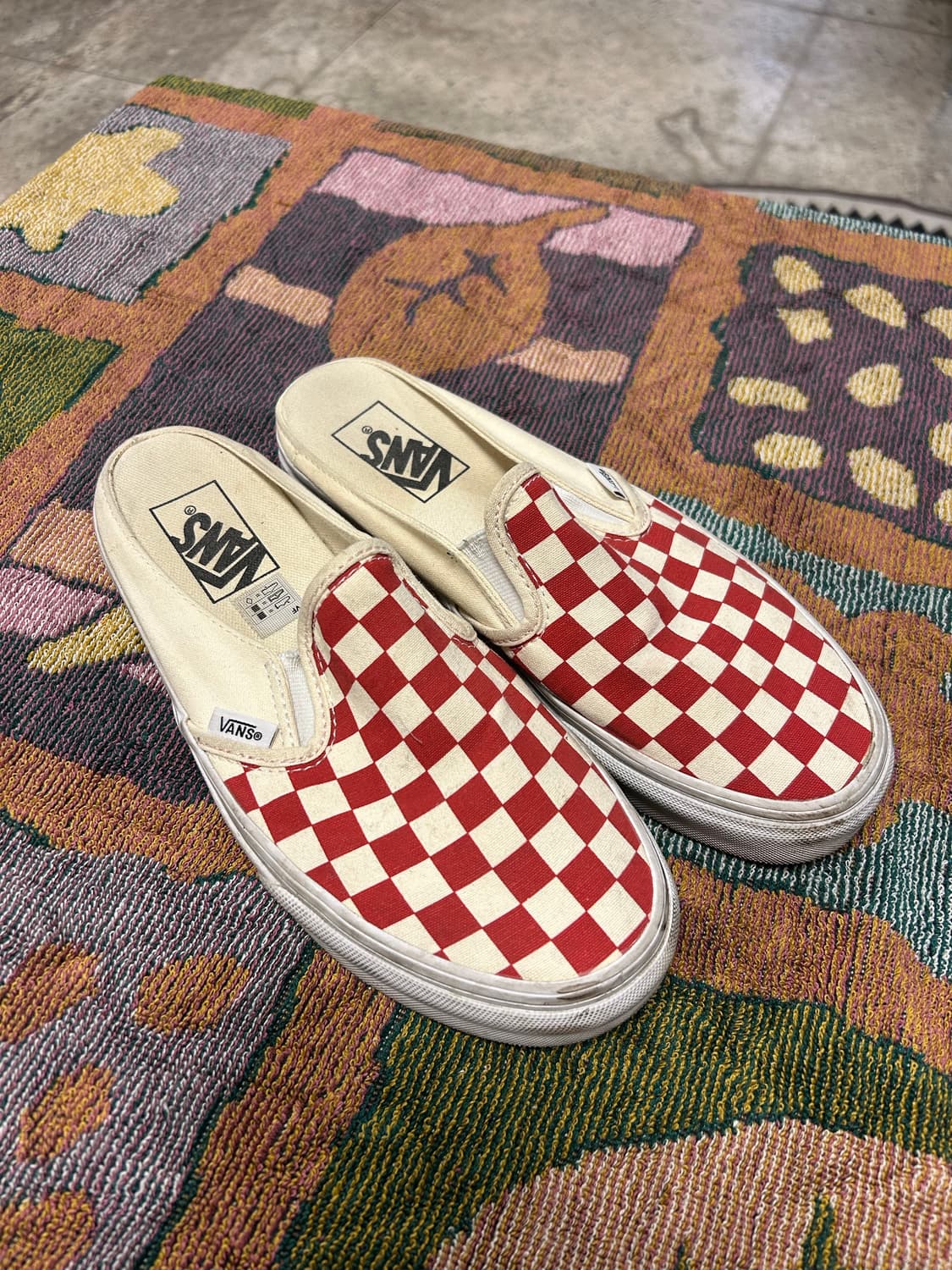 반스 레드체커보드 뮬 size 240 상품이미지1