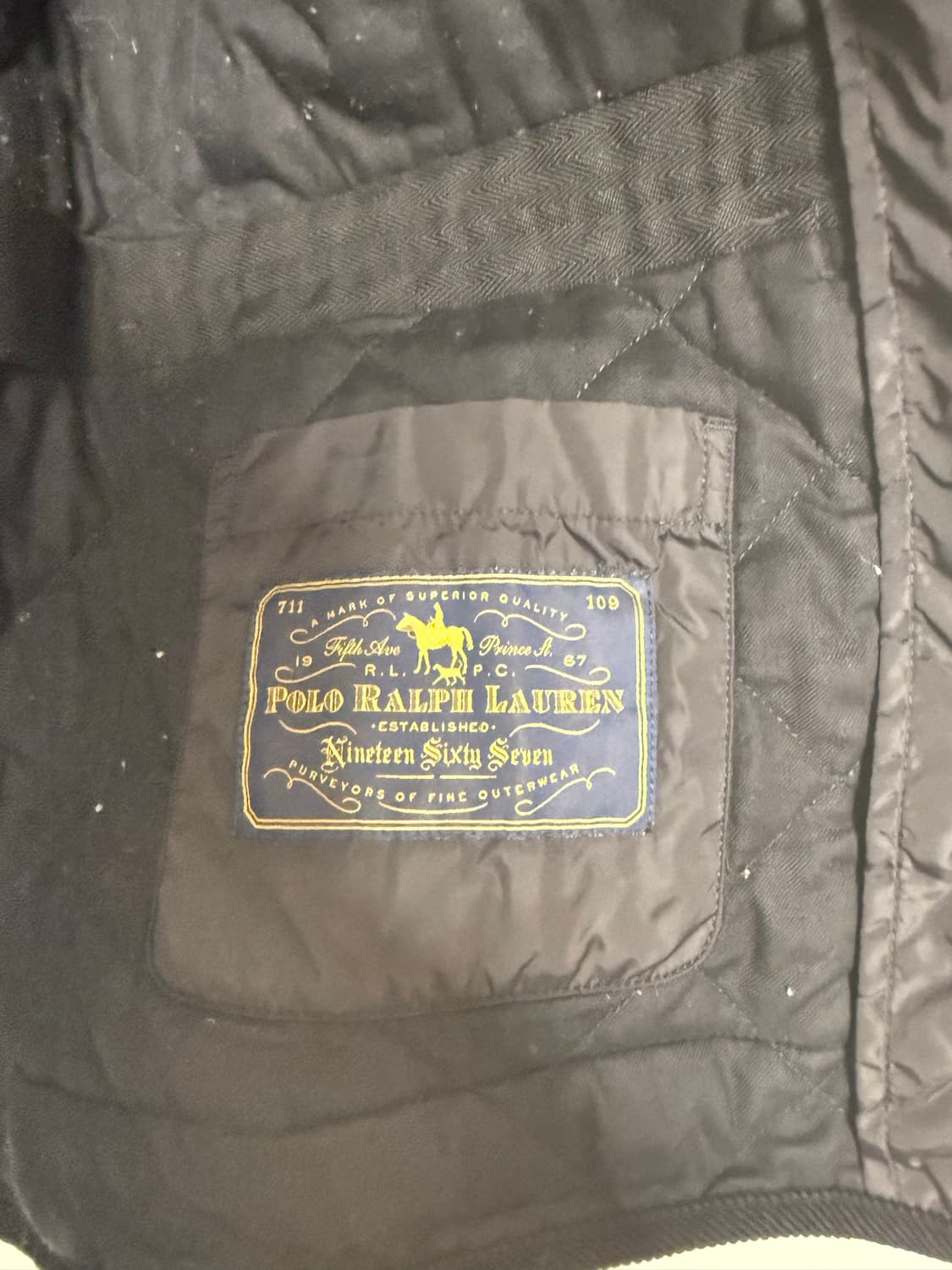 폴로 랄프로렌 블랙 퀼팅 카코트 상품이미지3