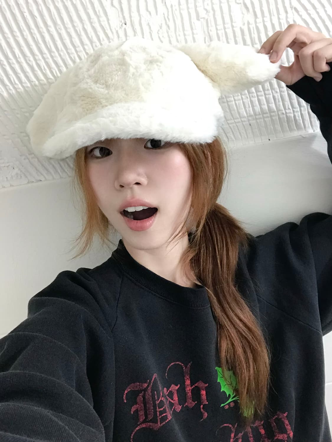 산리오 시나모롤 오네갸루 퍼 캡모자 상품이미지1