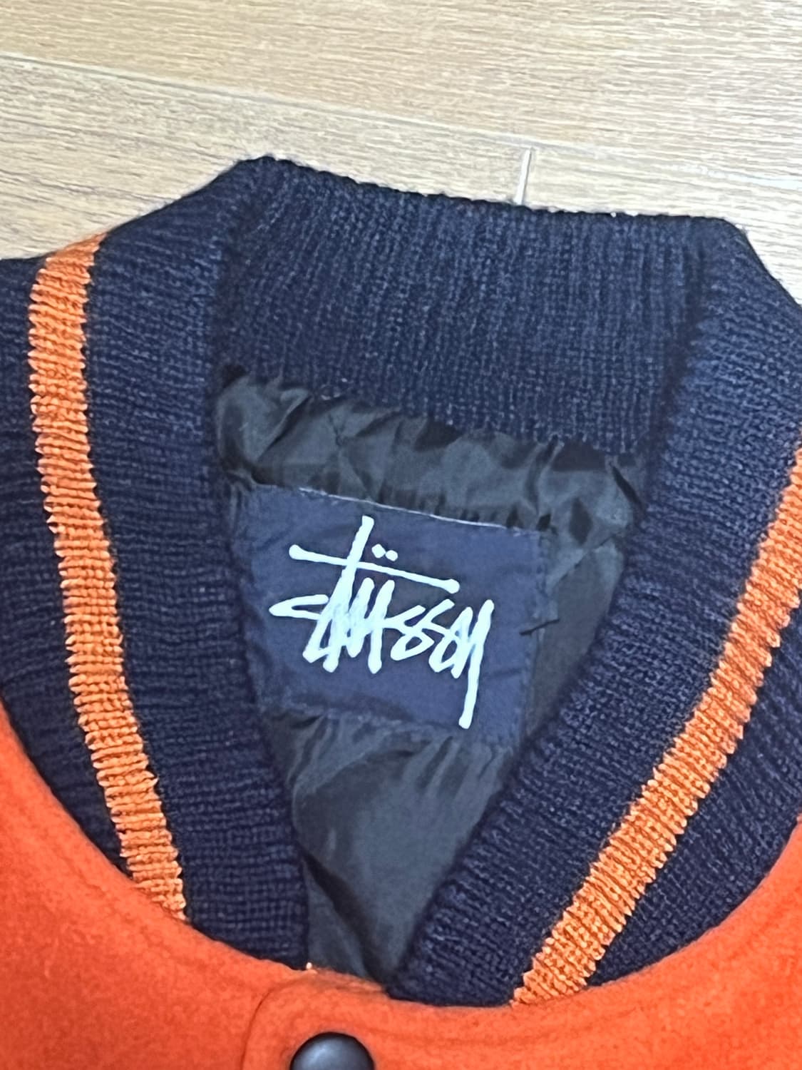 90s 빈티지 스투시 big 4 바시티 자켓 상품이미지4