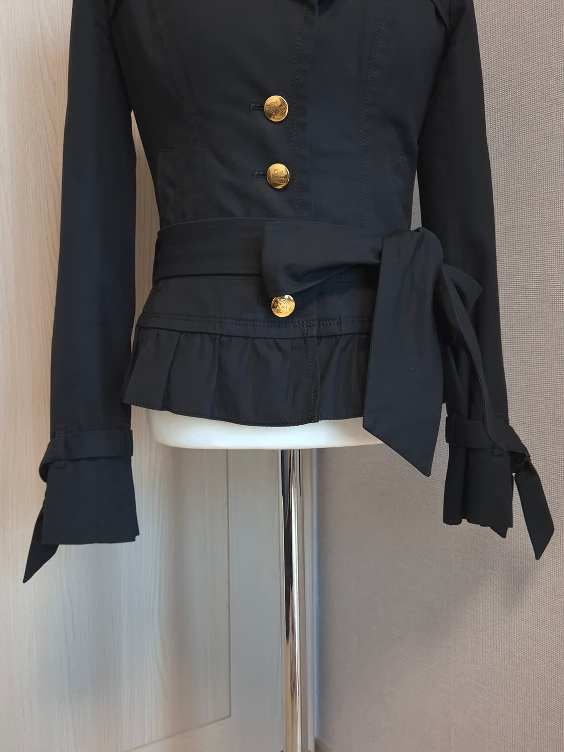 버버리 블루라벨 프릴 하프 프렌치코트 갸루 상품이미지3