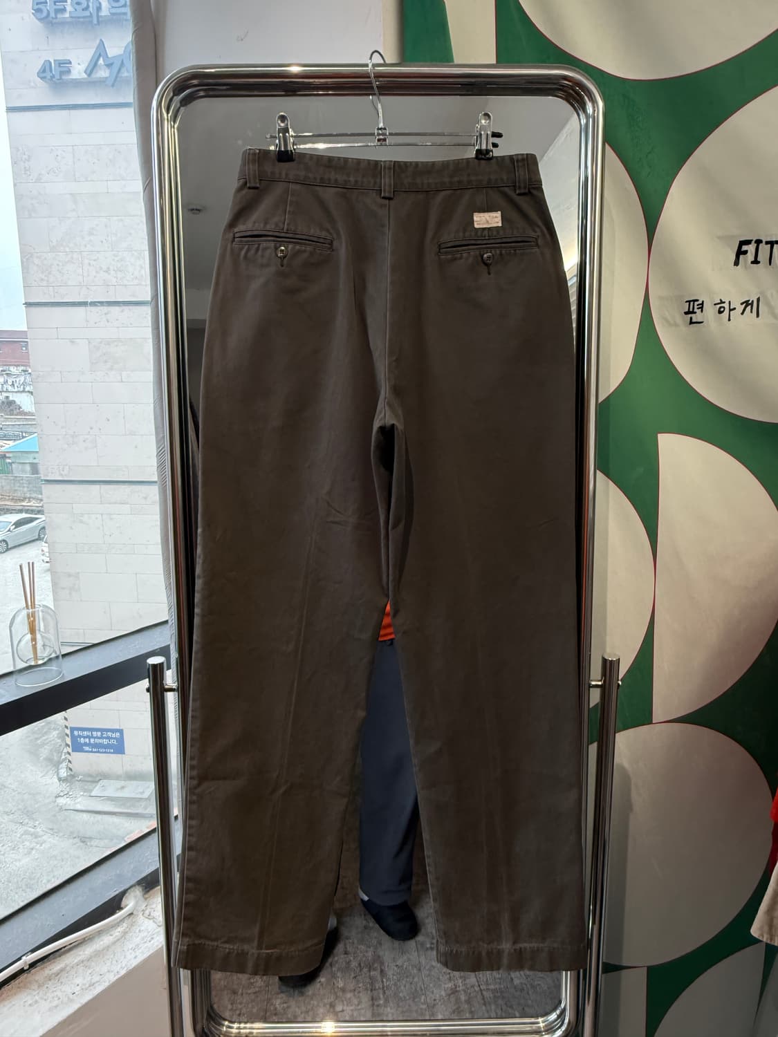 90s Ralph Lauren 워시드 그린치노 팬츠 상품이미지10