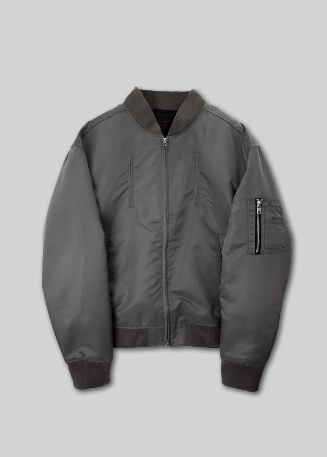 애니타임로릭_LILAC SHORT BOMBER CHARCOAL 상품이미지1