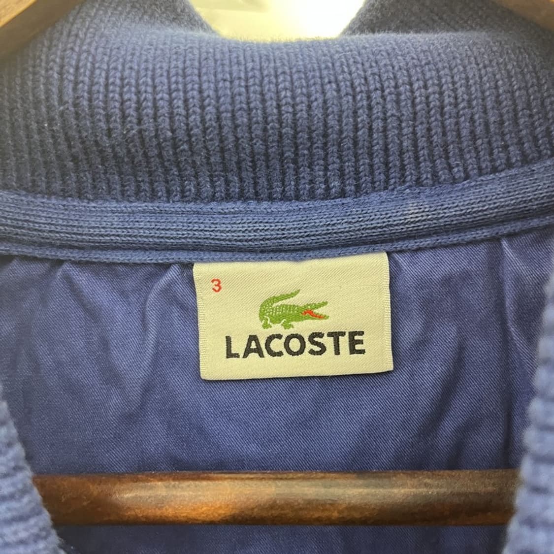 라코스테 캐주얼 빈티지 레트로 집업 니트 가디건 3 C11036 상품이미지5