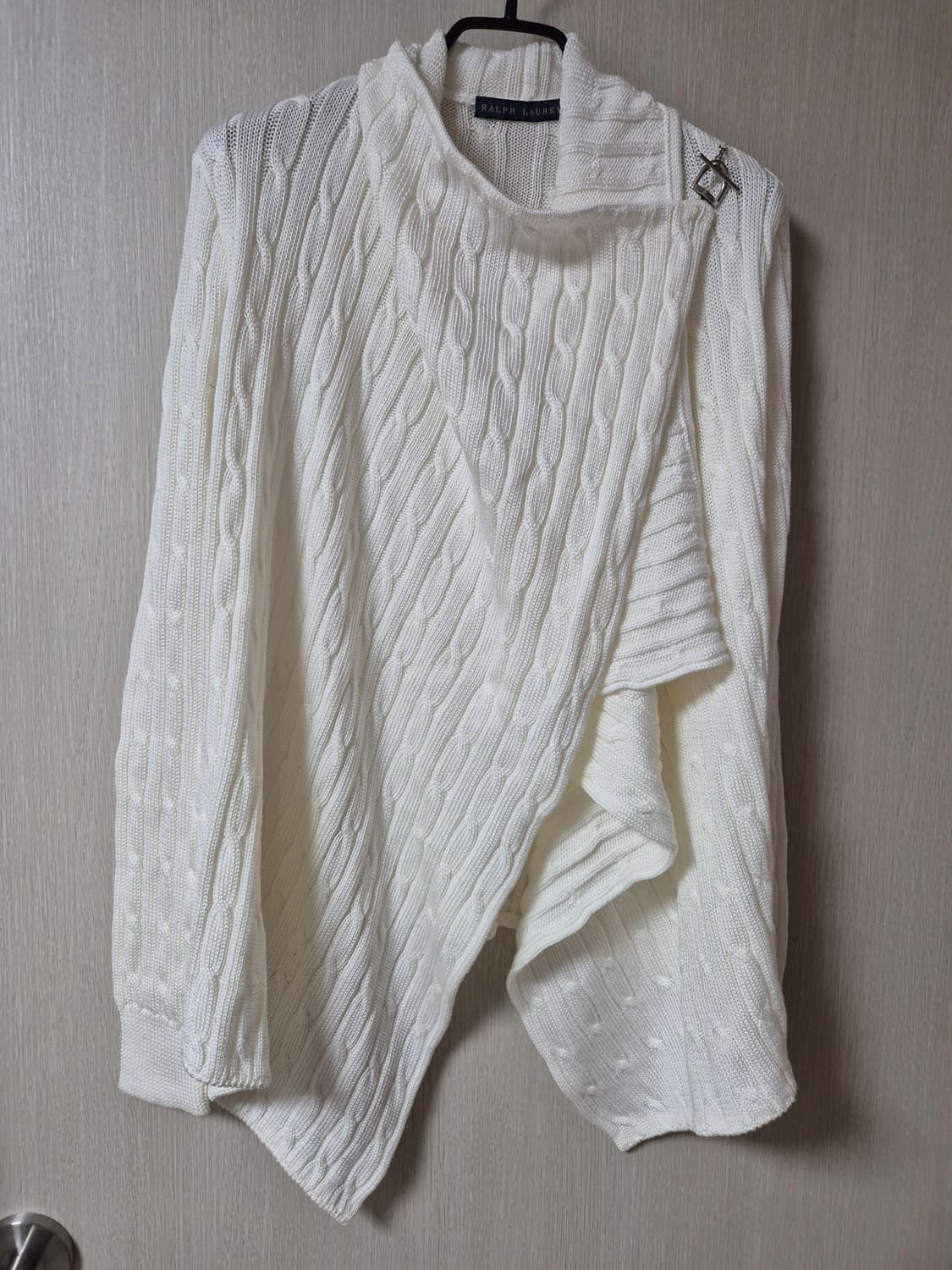 (미사용) 폴로 랄프로렌 케이블 니트 숄카라 가디건  S 상품이미지2