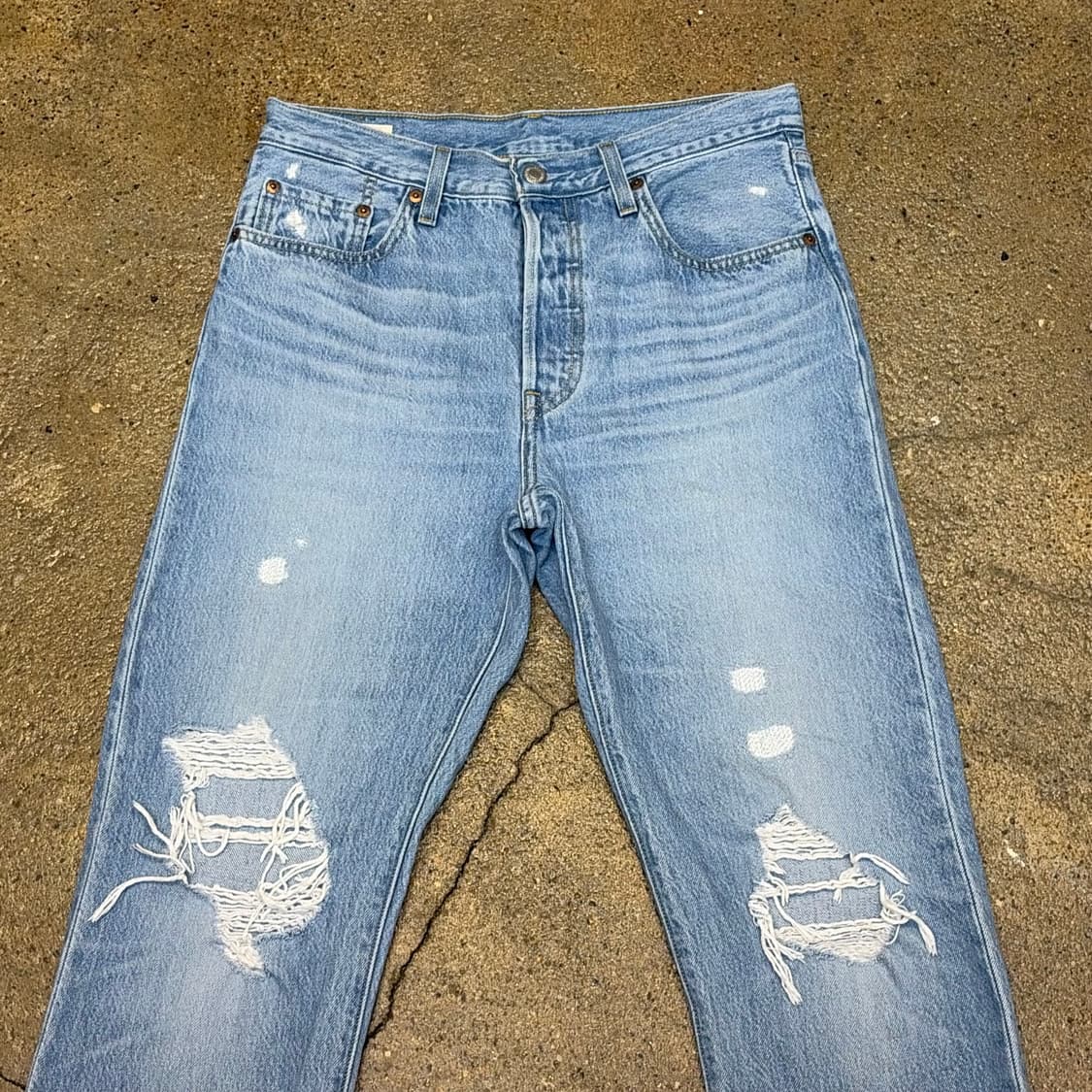 USA 빈티지 리바이스 501 여성 찢청 청바지 상품이미지2