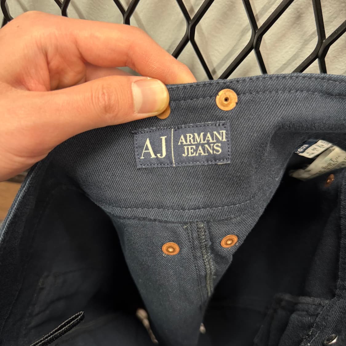 00s 아르마니 진스 미니 스커트 사이드 포켓 포인트 네이비 상품이미지7