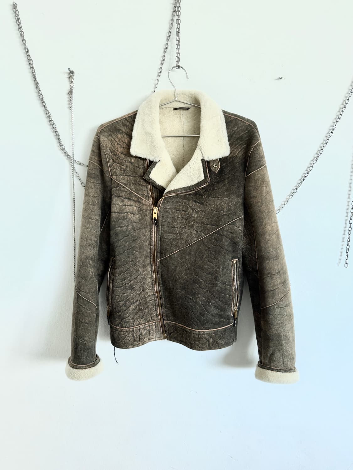 로베르토카발리 14FW 메인라인 시어링 라이더 자켓 상품이미지3