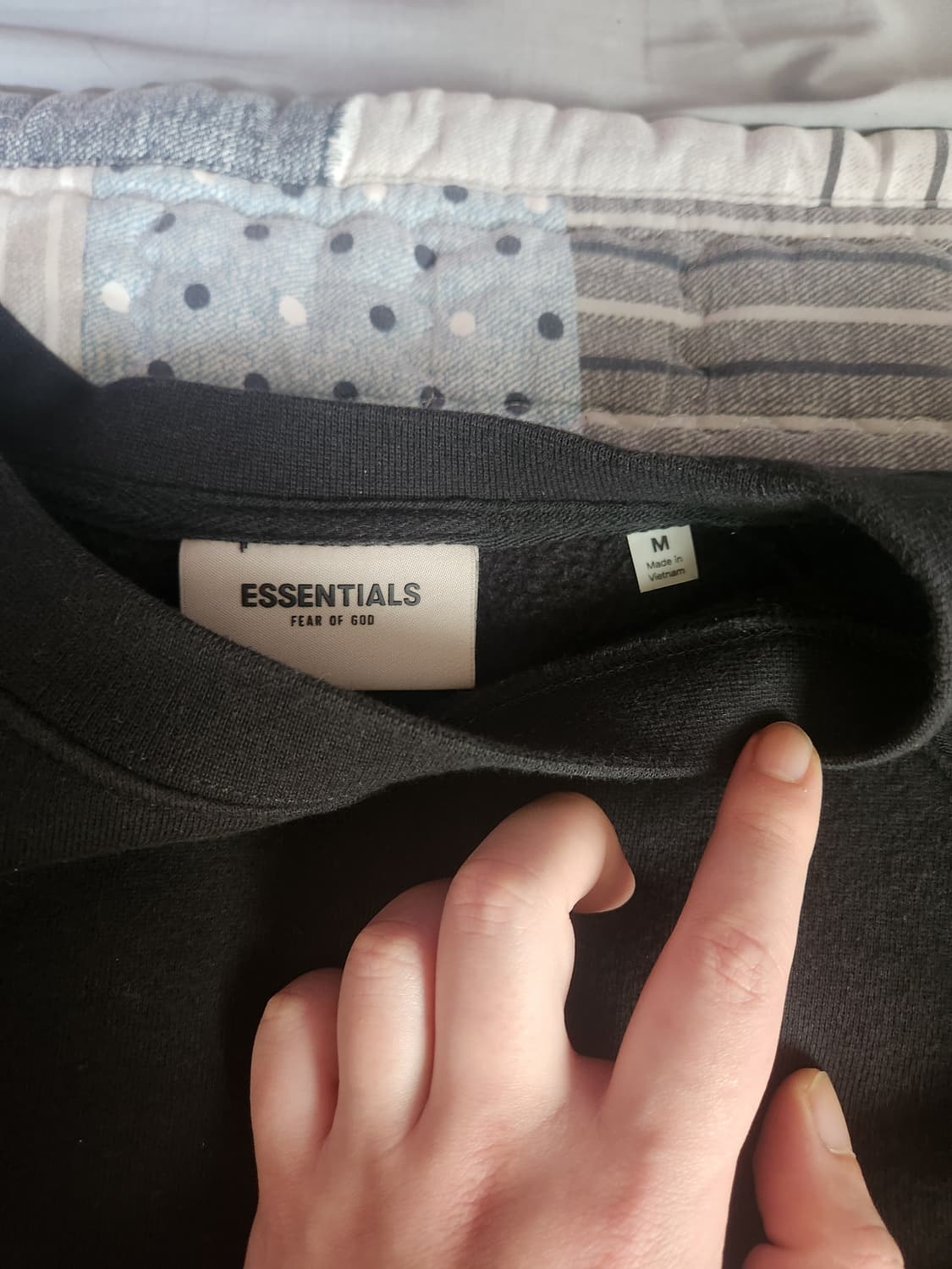 피어오브갓 에센셜 블랙 셋업 맨투맨 바지 상품이미지6