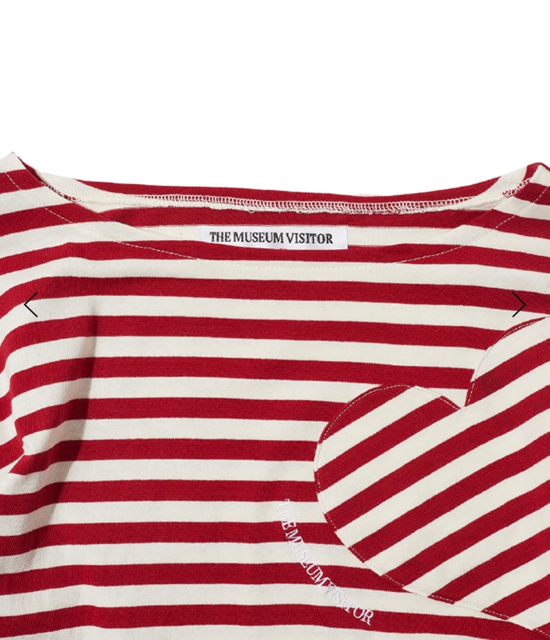 더뮤지엄비지터 하트 스트라이프 롱 티셔츠 롱슬리브 상품이미지5