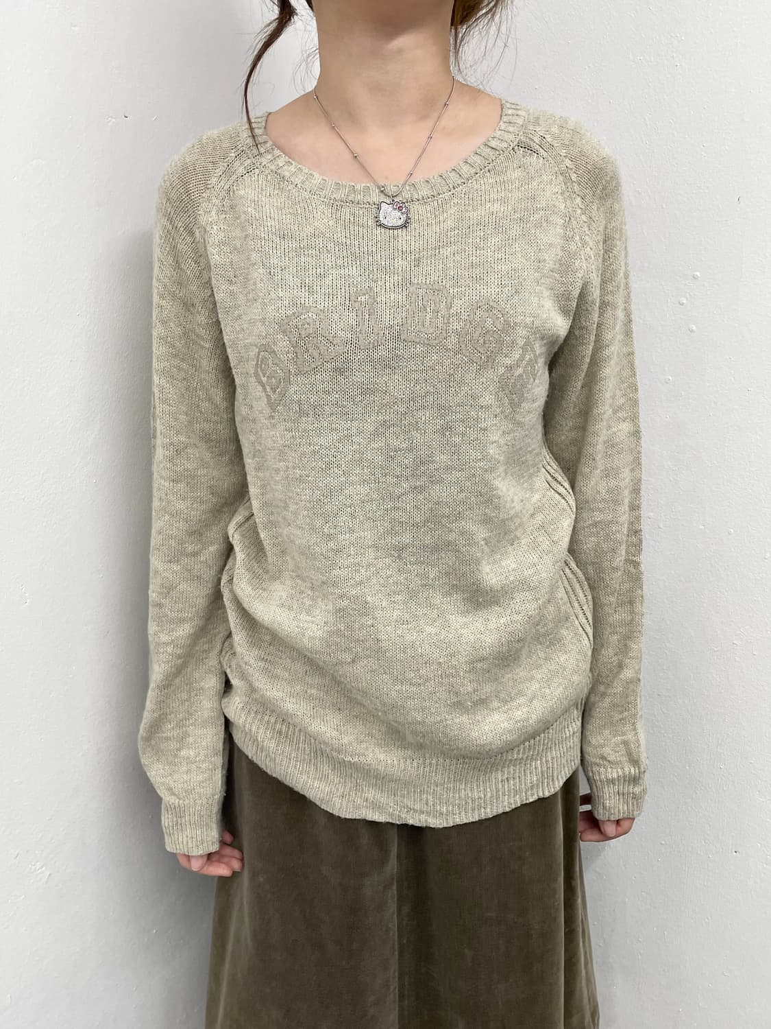 모리 루즈 레터링 니트 상품이미지2