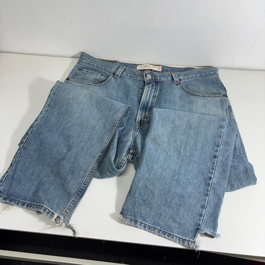 36 XXL 리바이스505 워시드 연청바지 데님팬츠 상품이미지3